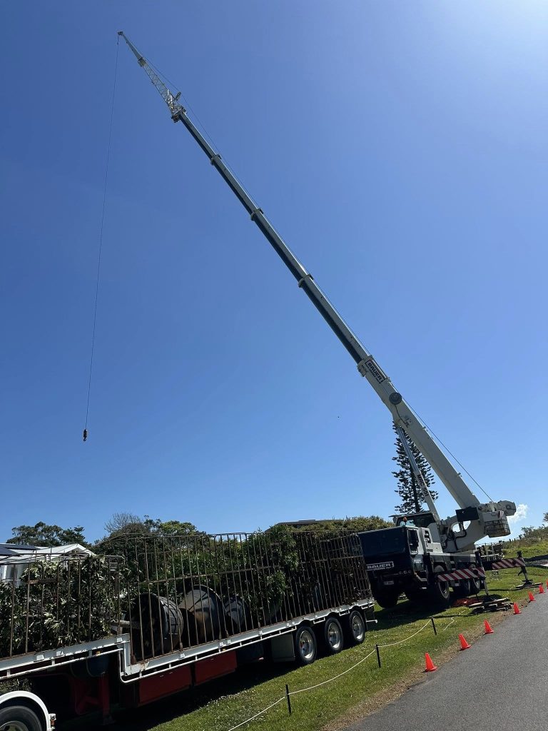 Crane in action at Ballina construction site – Ballina crane hire